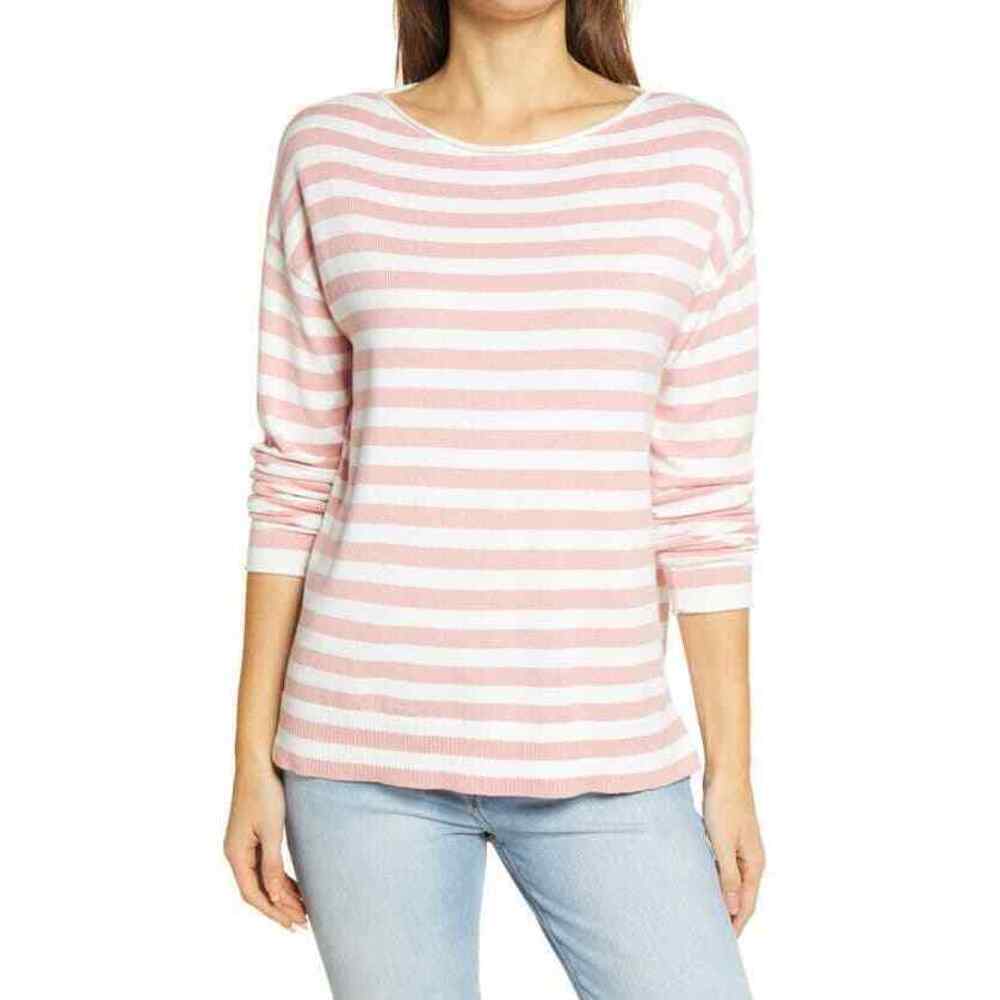 Caslon women's Boatneck Sweater In Pink Size XS